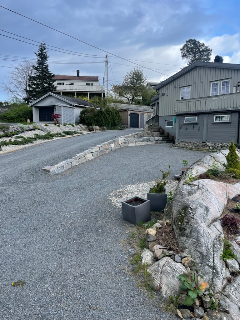 Natursteinsmuring på Hisøy - Sluttresultat